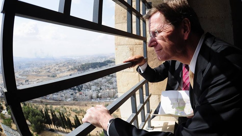 Westerwelle als deutscher Außenminister am 14. Juni 2011 in Jerusalem.