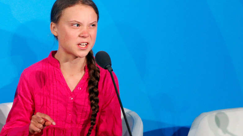Die Klimaaktivistin Greta Thunberg nimmt am UN-Klimagipfel bei den Vereinten Nationen teil.