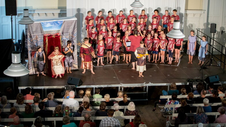 Der Adonia Juniorchor führte im Juli vergangenen Jahres das Musicals "David wird König" in Niesky auf. Der Name "Adonia" steht seit 2001 für das Konzerterlebnis für die ganze Familie bundesweit.