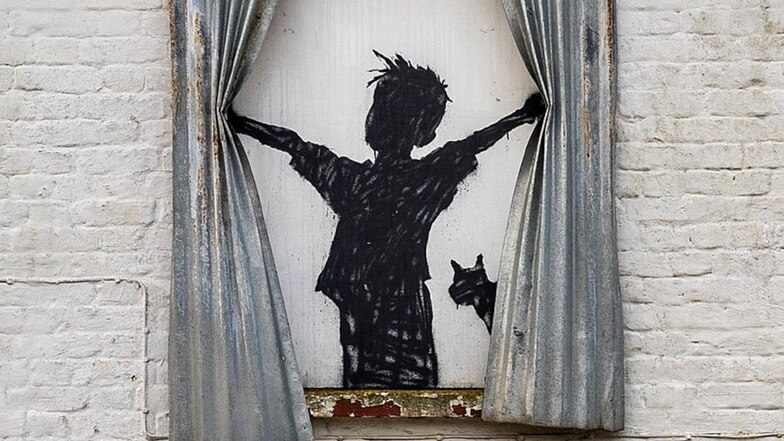 Neues Banksy-Werk auf altem Farmhaus in England aufgetaucht - und zerstört