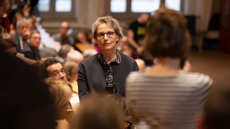 Die neu gewählte Rektorin der Dresdner Universität: Psychologieprofessorin Ursula Staudinger. Vergangene Woche hatte sie sich bereits den Mitarbeitern an der Uni mit ihren Plänen vorgestellt.
