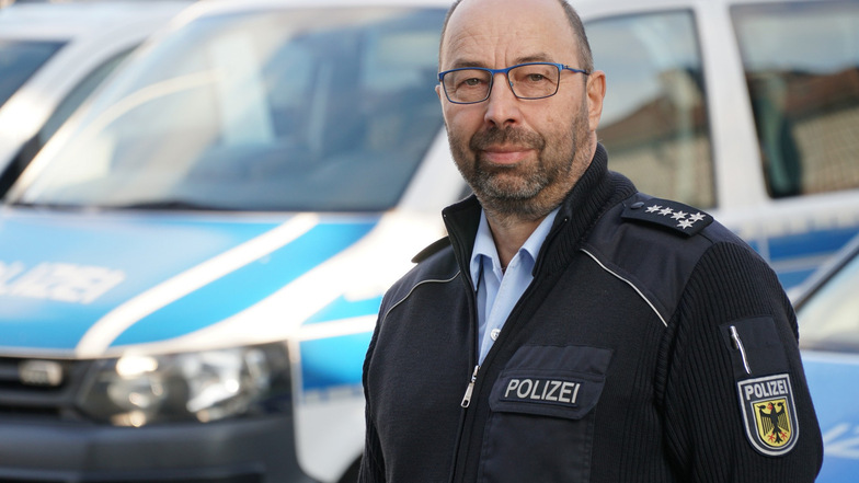 Jens Mittasch ist Leiter der Bundespolizeiinspektion in Ebersbach.
