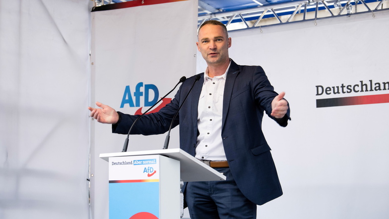 Sebastian Wippel tritt im Landkreis Görlitz für die AfD an. Für sie sitzt der 40-Jährige auch im Sächsischen Landtag.