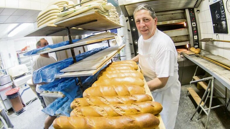 Uwe Kopke ist jetzt Inhaber der Landbäckerei Gerber in Förstgen. In den 1980er Jahren hat er hier gelernt.