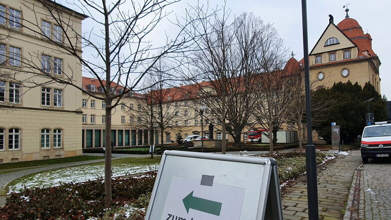 Im Landratsamt in Pirna wird am Donnerstag gegen Corona geimpft.