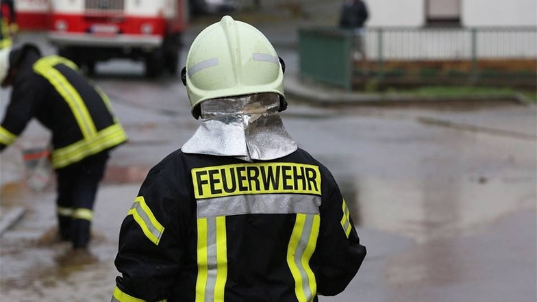 Feuerwehrleute waren auch in Crostrwitz im Einsatz.