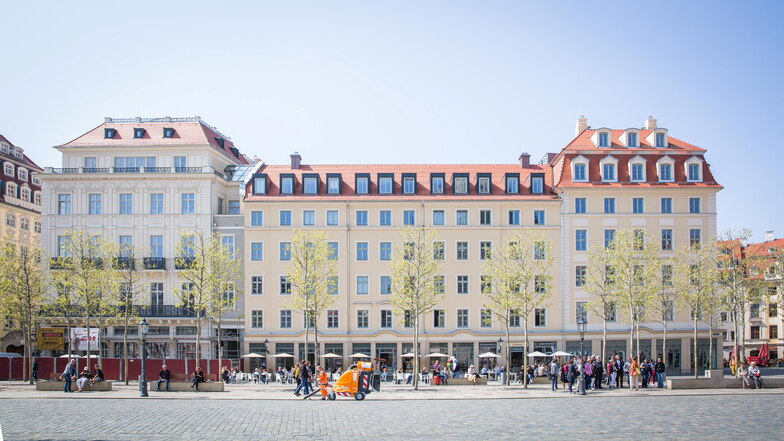 Das "Johanna am Neumarkt" (Mitte) gehörte zu den ersten Mietern im Palais City One gegenüber der Dresdner Frauenkirche.