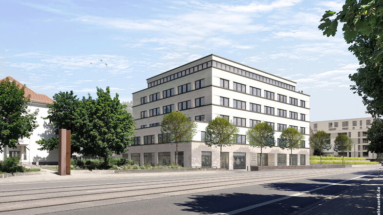 So soll das neue Gesundheitszentrum in der Löbtauer Straße 66 aussehen. Die Eröffnung ist Mitte 2024 geplant.