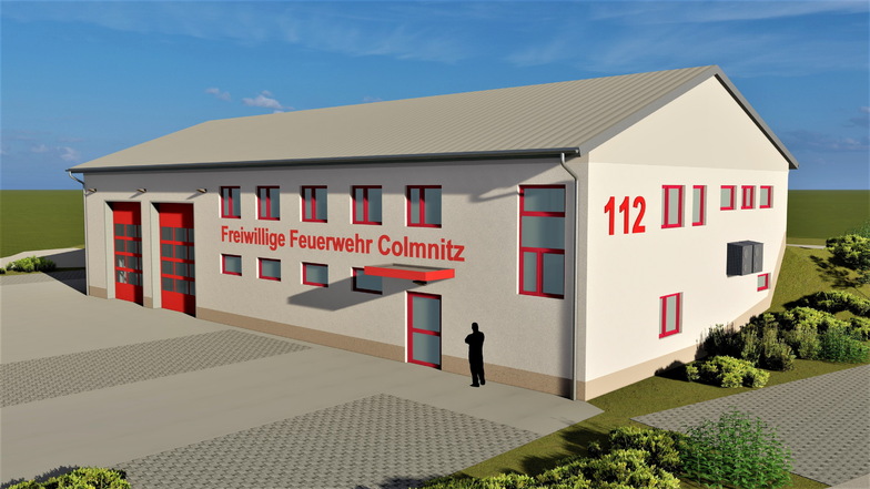 So sieht der Gestaltungsvorschlag des Büros Gebäudeplanung und Ingenieurleistung Thomas Müller für das Colmnitzer Feuerwehrhaus aus.