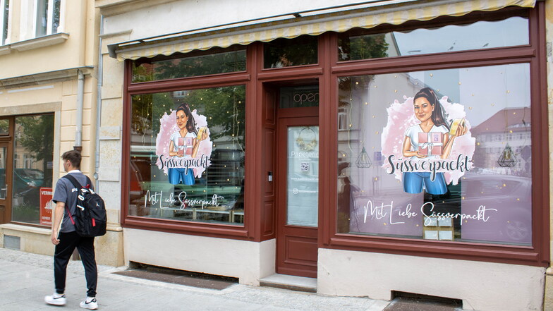 Der neue Laden "Süssverpackt" in Pirna auf der Breiten Straße ist noch geschlossen.