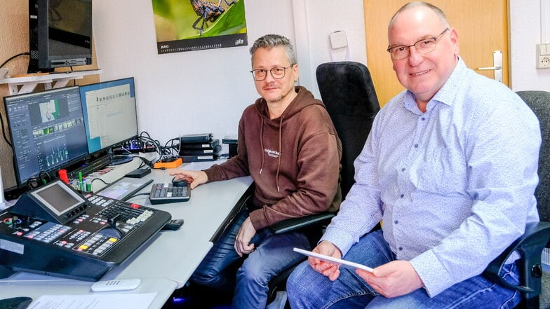 Die Geschäftsführer Henri Schreiber und Silvio Günzel bedanken sich bei allen, die dem Coswiger Infokanal die vergangenen 30 Jahre die Treue gehalten haben.