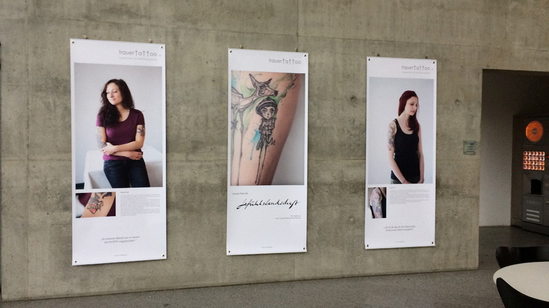 Für die Ausstellung "Trauertattoo - Unsere Haut als Gefühlslandschaft" haben die Macher über zwei Jahre Material gesammelt. Trauernde erzählen ihre Geschichte und die Hintergründe der Tattoos. Jetzt ist sie in Dresden zu sehen.