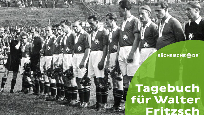 Als junger Trainer betreut Walter Fritzsch (r.) zur Saison 1950/51 die Mannschaft von Wismut Aue.