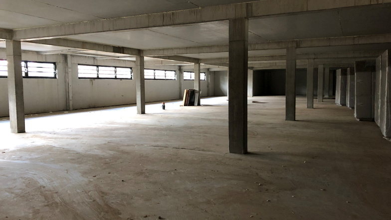 So sieht das Untergeschoss unter dem neuen Aldi-Markt in Leisnig aus. Hauptnutzer der 2.000 Quadratmeter könnte die Stadt Leisnig werden.