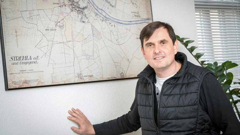 Strehlas amtierender Bürgermeister Jörg Jeromin (FWG) will seinen Posten verteidigen.