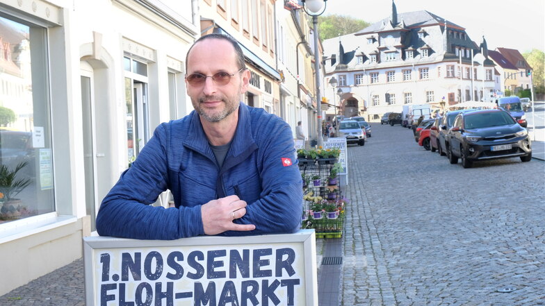 Bert Napierkowski ist einer der Organisatoren für den ersten Nossener Flohmarkt.