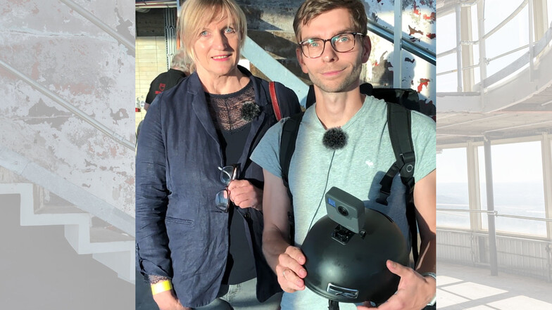 Bettina Klemm und Fabian Deicke führen durch das 360-Grad-Video, das mit einer Helmkamera aufgenommen wurde.