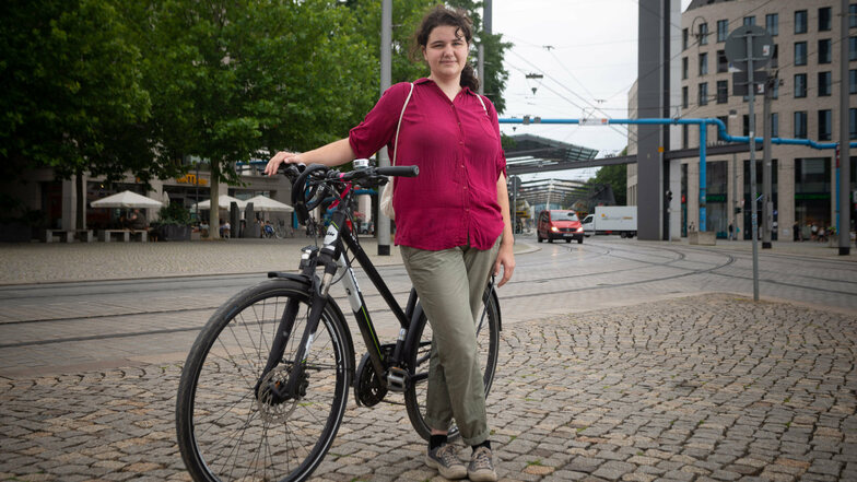 Elisabeth Freund sieht man auf Dresdens Straßen in der Regel nur mit ihrem Fahrrad.