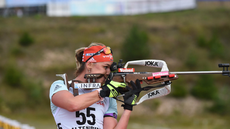 Mit am Start: Biathlon-Athletin Denise Herrmann aus Oberwiesenthal