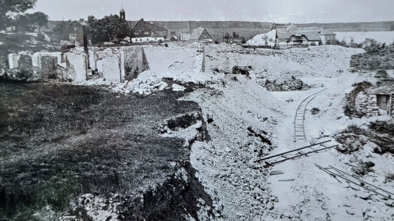 Abriss des „wandernden Hauses“ 1917.