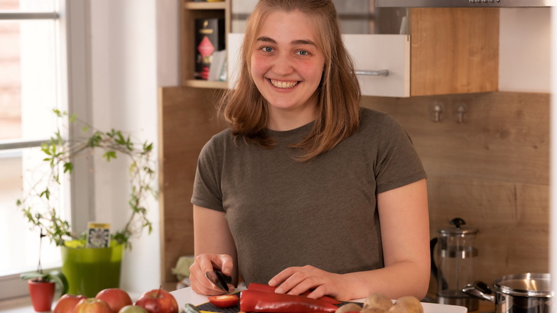 Bemüht sich nach überwundener Magersucht um einen gesunden Umgang mit dem Essen: Hannah Eisold aus Dohna.