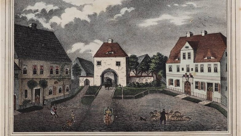 Ansicht des Weber-endtores auf Höhe der Rathenaustraße 1834