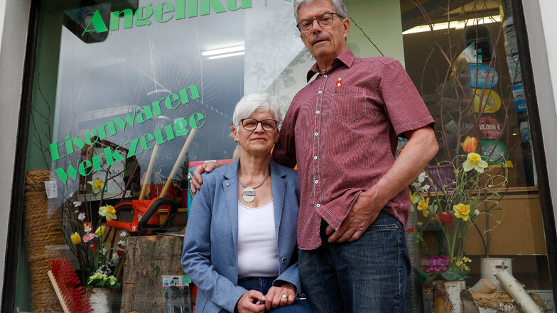 Angelika und Siegmar Nixdorf schließen ihr Geschäft in Hirschfelde.