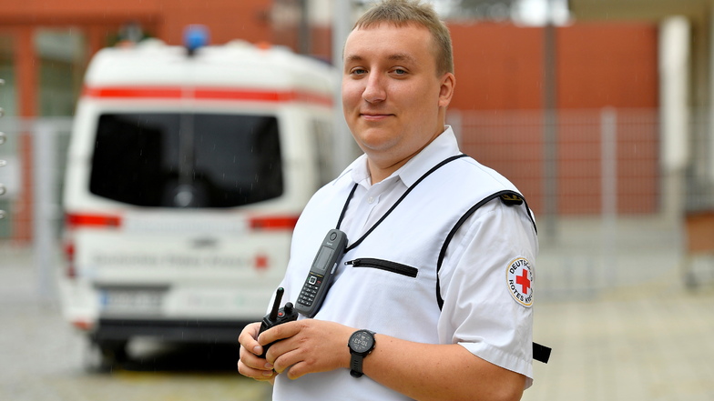 Björn Händler vom DRK hat schon viele Evakuierungen wegen Bombenfunden in Dresden mitgemacht.