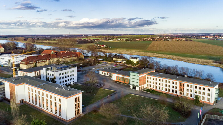 Blick auf den Campus der BA Riesa im Stadtteil Gröba.