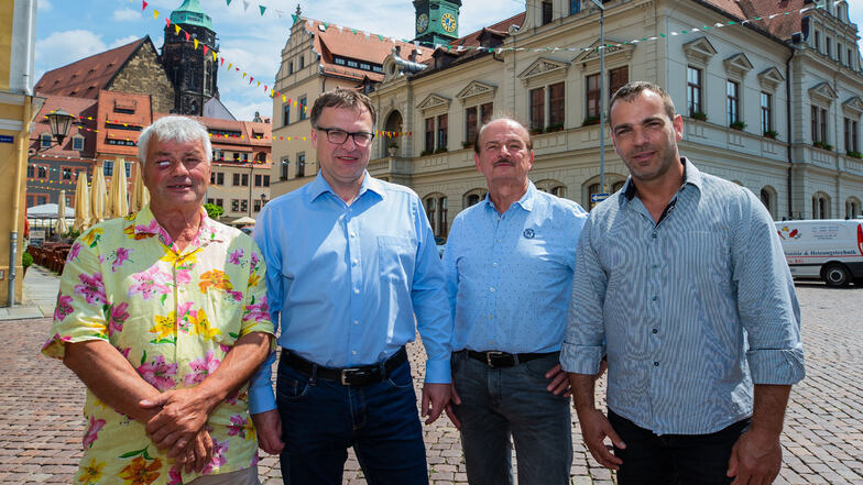 Es war einmal: Die Fraktion "Pirna kann mehr - Pirnaer Bürgerinitiativen" mit Walter Matzke, André Liebscher, Bernd Köhler und Thomas Mache (v.l.) existiert in dieser Form nicht mehr.