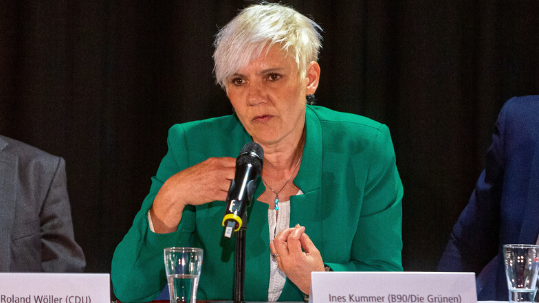 Ines Kummer beim Wahlforum zur Sachsenwahl 2019 in Freital. Sie ist ende Januar in den Landtag nachgerückt.