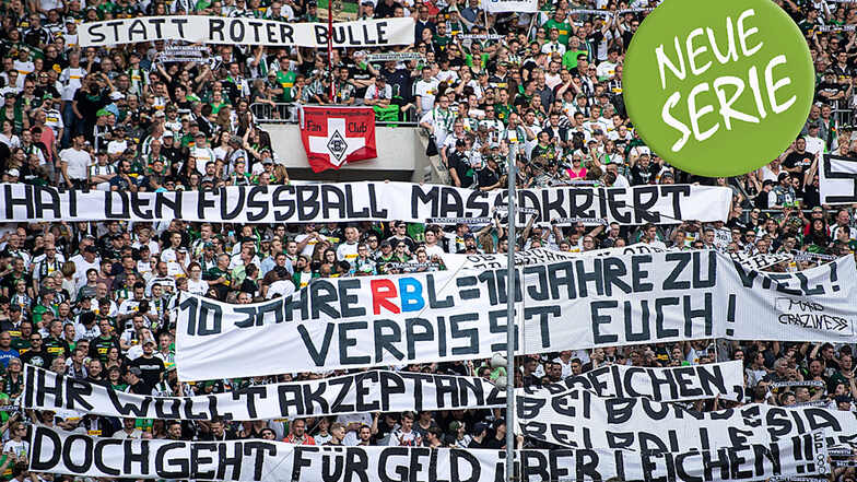 Die Botschaft der Fans von Borussia Mönchengladbach beim Heimspiel vor einem Monat ist eindeutig. Die Proteste gegen RB Leipzig haben jedoch abgenommen.