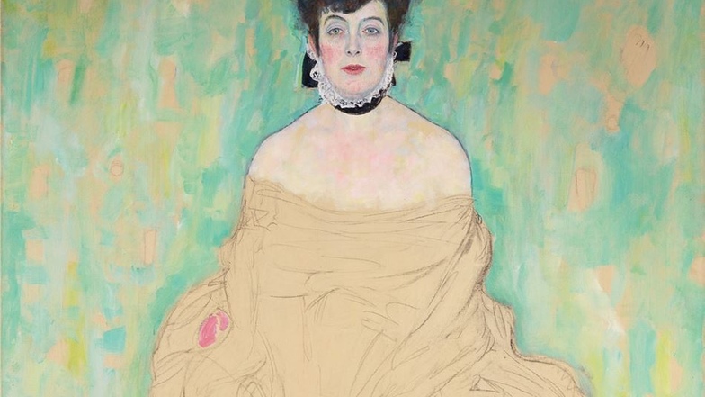 Dieses Bildnis der Amalie Zuckerkandl konnte Gustav Klimt 1918 nicht mehr vollenden.