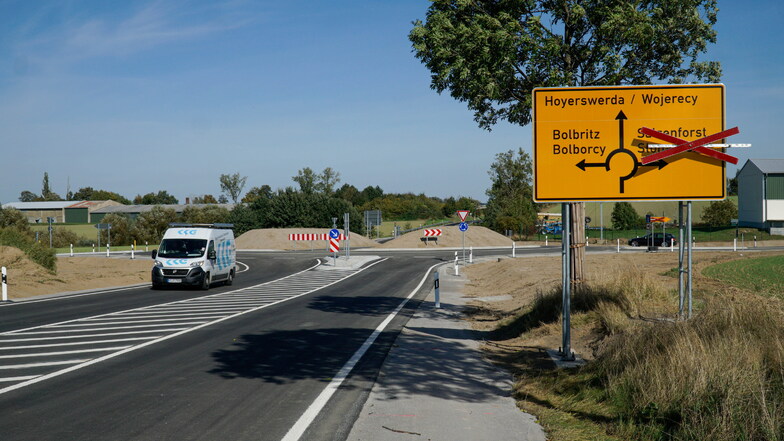 Neuer Kreisverkehr in Bautzen ist fertig