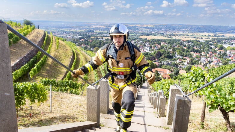 In Radebeul findet bald der erste Spitzhaustreppenlauf für Feuerwehren statt