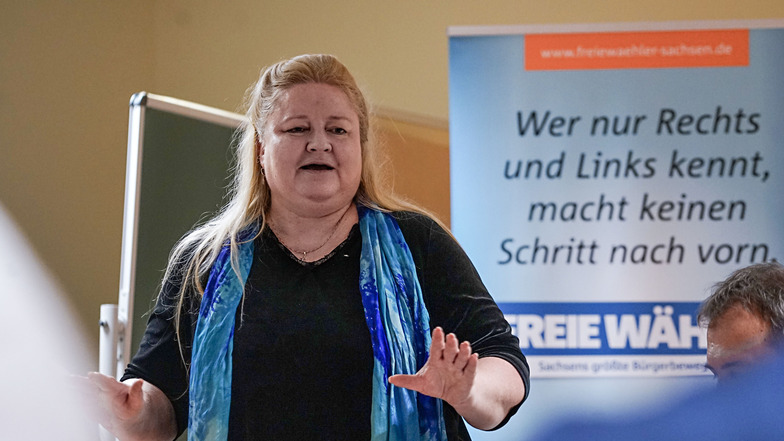 Die ehemalige Landtagsabgeordnete der Grünen, Antje Hermenau, setzt sich jetzt als Geschäftsführerin für die Belange der Freien Wähler ein.