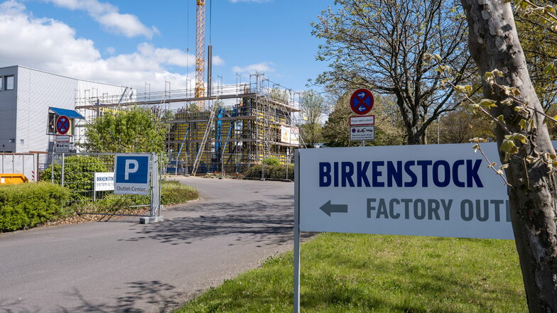 Baustelle bei Birkenstock in Görlitz. Hier entsteht die neue Energiezentrale für das Werk.