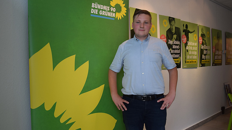 Seinen Wahlkampfauftakt absolvierte der bündnisgrüne Bundestagskandidat Lukas Mosler (24) jetzt im Parteibüro in Hoyerswerda.