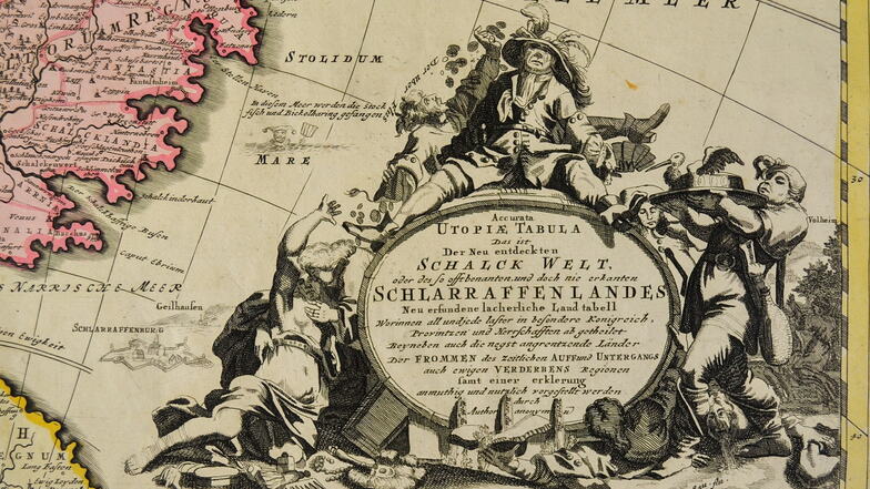 Ein Detail der Karten vom Schlaraffenland.