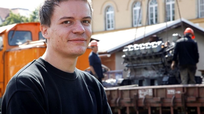 Der Maschinenbau-Student Philipp Beckel ist Vorstand bei den Ostsächsischen Eisenbahnfreunden in Löbau.
