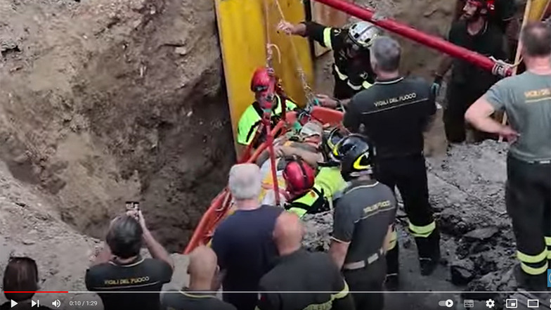 Mutmaßlicher Bankräuber aus eingestürztem Tunnel gerettet