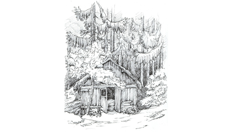 Die Wilischhütte, wie sie 1832 Johann George Vogel hat errichten lassen.