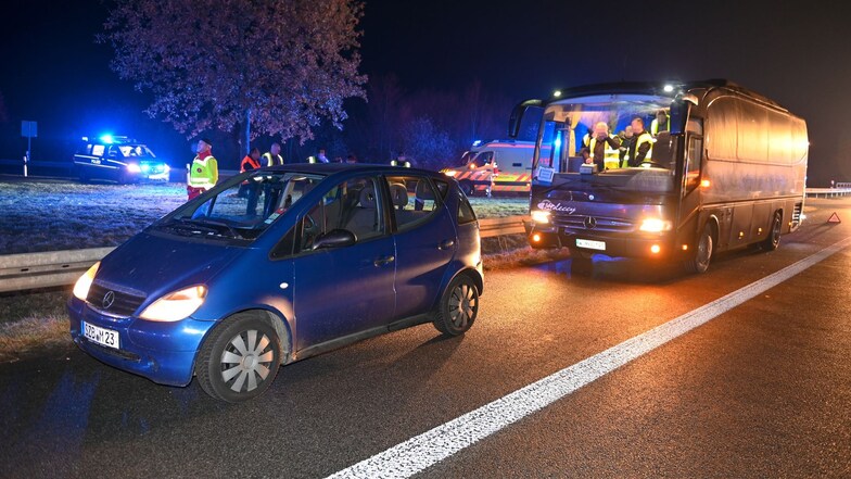 Unfall auf A4 bei Nieder Seifersdorf – Busfahrer war angetrunken