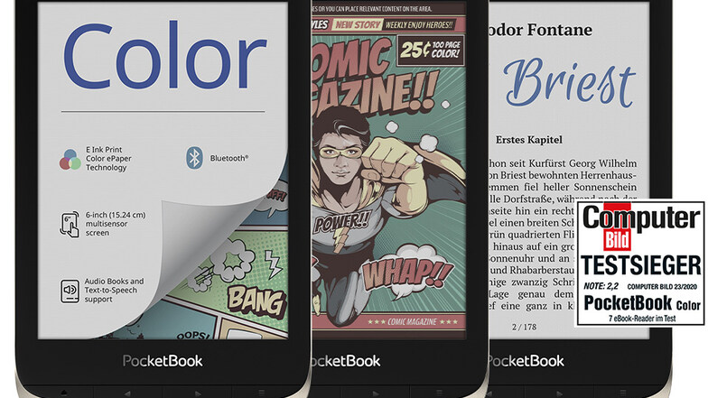 Der PocketBook Color besticht mit bislang ungeahnten Möglichkeiten.