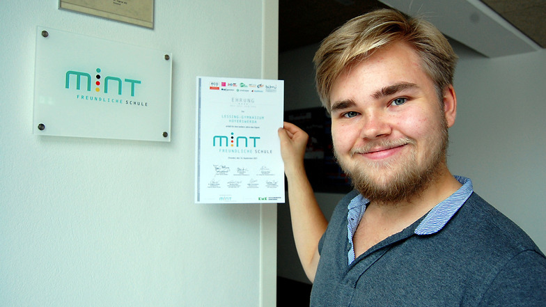Auch Schüler Tom Hein ist Teil der Mint-Förderung bei Lessing‘s. Foto: Mirko Kolodziej