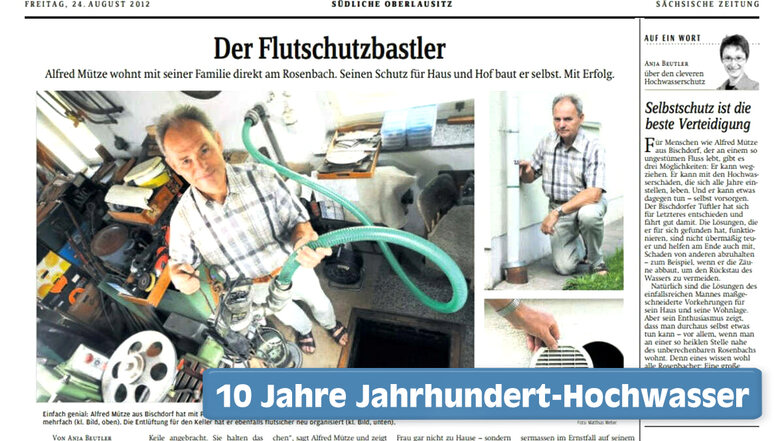 So berichtete die Sächsische Zeitung im August 2012 über den Rosenbacher.