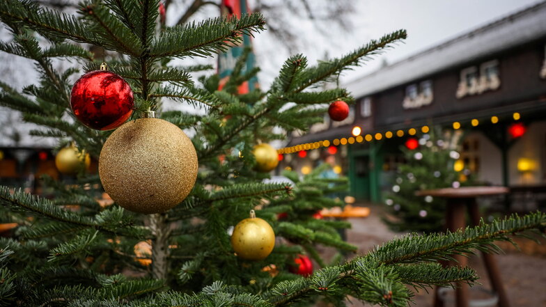 Auf der Hofewiese ist es weihnachtlich geworden.  Speisen und Getränke können sich hier auch Normalverdiener leisten.