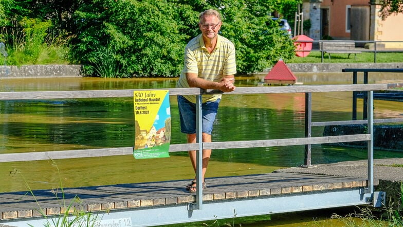 Stephan Große ist seit vergangenem Jahr der Vorsitzende des Dorf- und Schulvereins im Radebeuler Ortsteil Naundorf. Er und seine Vereinsmitglieder haben am Sonnabend ein Fest am Dorfanger geplant.