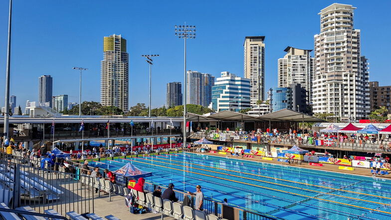 Das "Gold Coast Aquatic Centre", Austragungsort der Pool-Wettbewerbe.