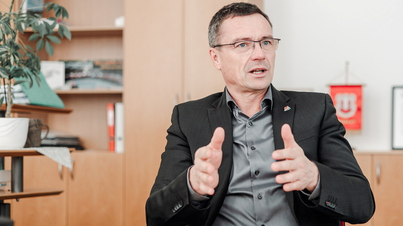 Der Bürgermeister von Wilsdruff, Ralf Rother (CDU), stellt sich am Sonntag zur Wiederwahl. Einen Gegenkandidaten gibt es nicht.